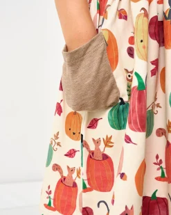 Dresses|Dresses<Little Sleepies Patch Pocket Dress Pumpkin Pals