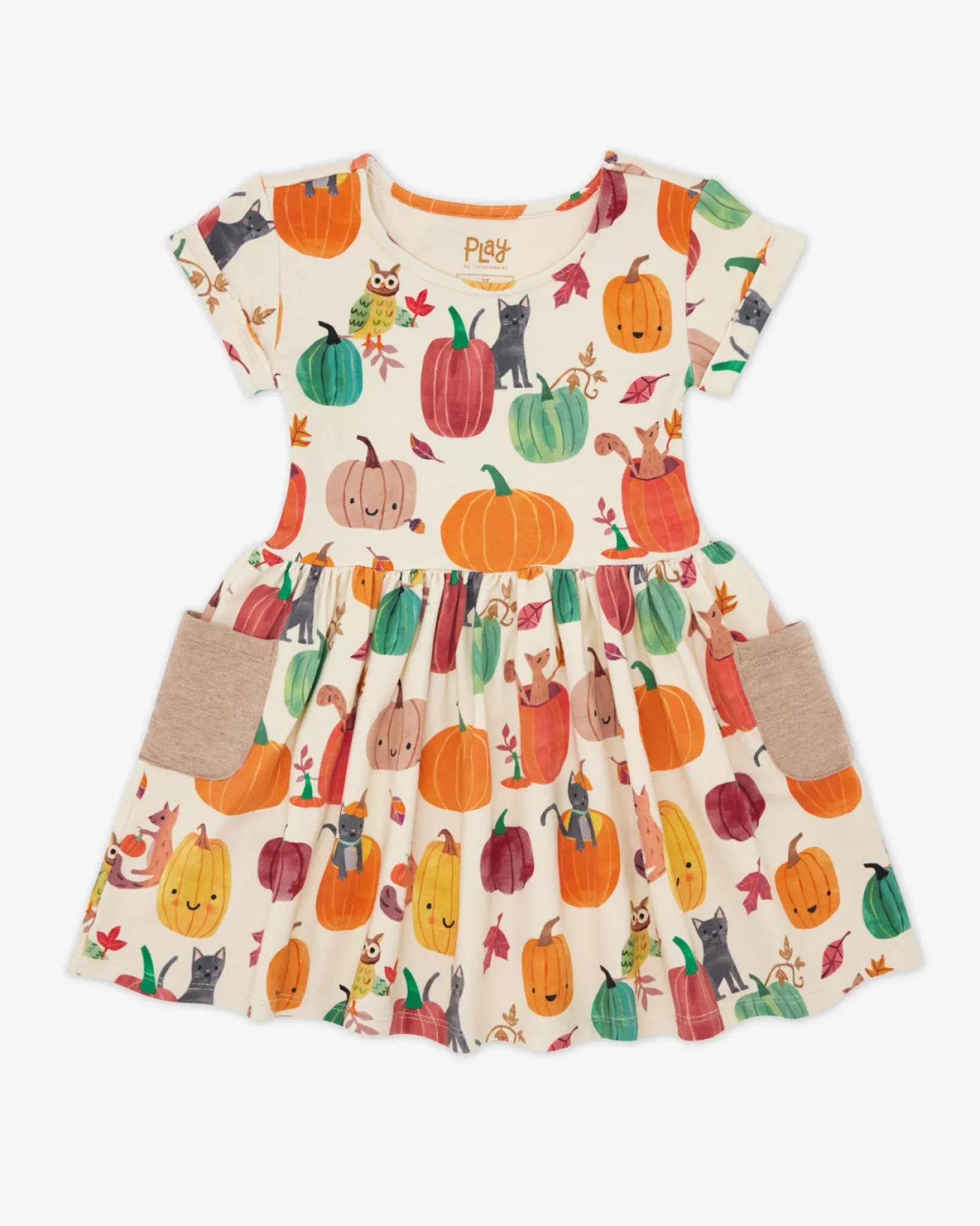 Dresses|Dresses<Little Sleepies Patch Pocket Dress Pumpkin Pals