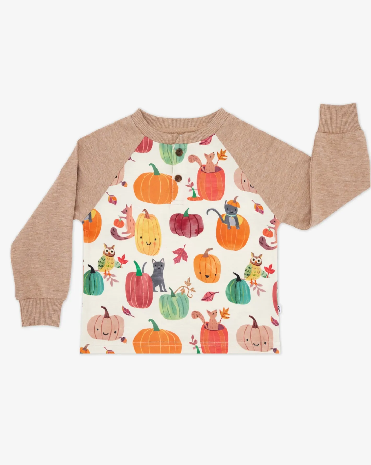 Tops & Tees|Tops & Tees<Little Sleepies Raglan Henley Tee Pumpkin Pals