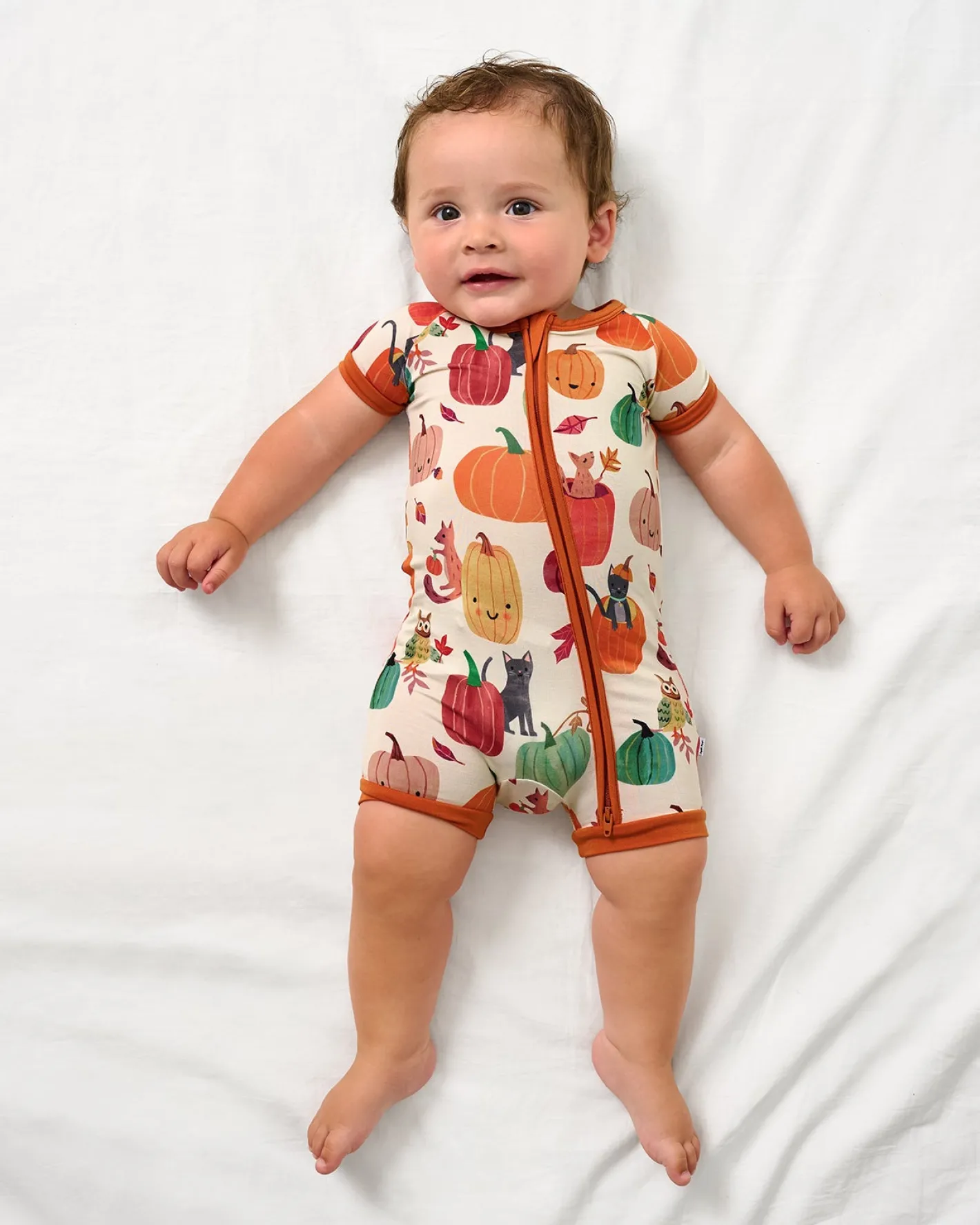 Zippies|Mommy & Me<Little Sleepies Shorty Zippy Pumpkin Pals