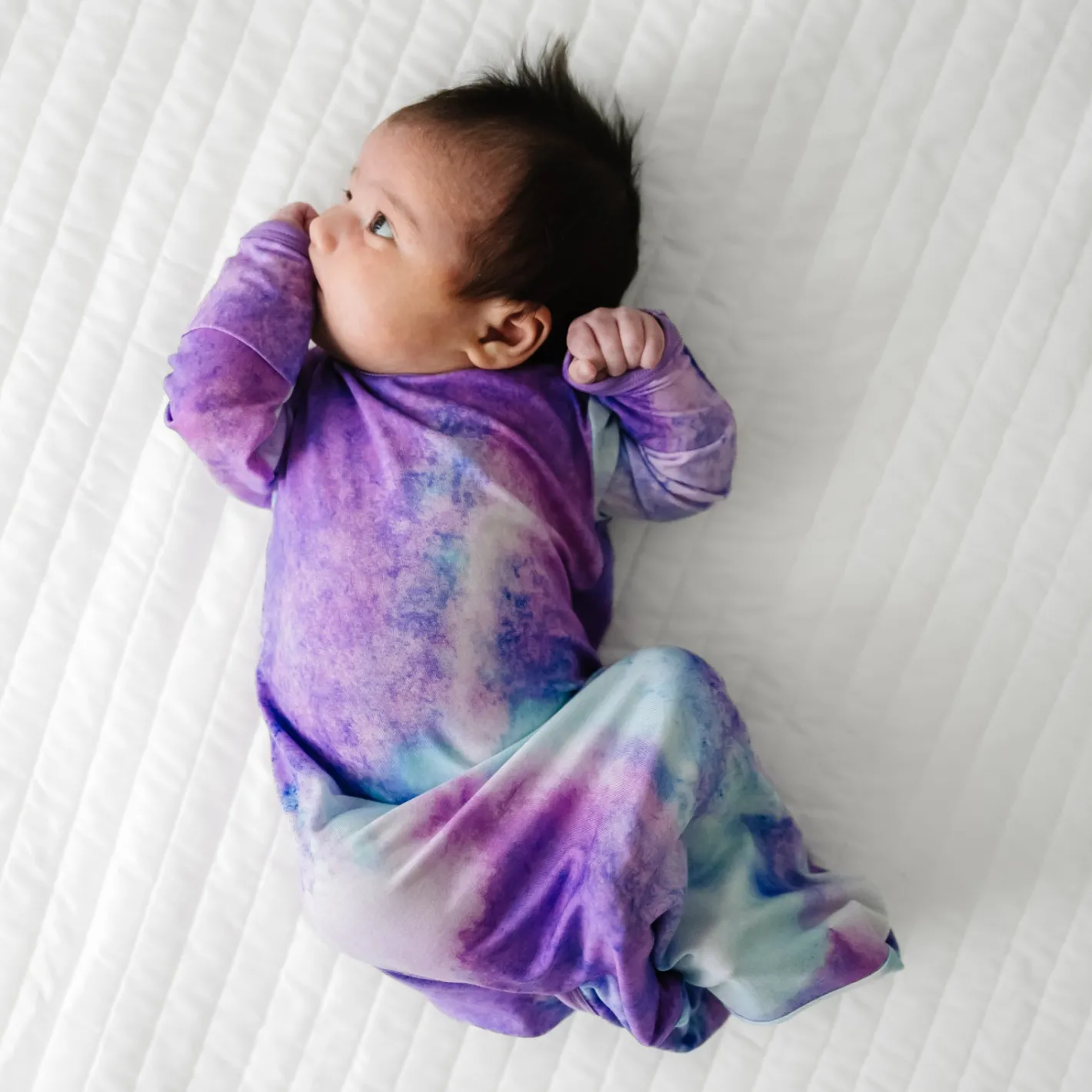 Layette|Infant Gowns<Little Sleepies Infant Gown Purple Watercolor