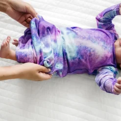 Layette|Infant Gowns<Little Sleepies Infant Gown Purple Watercolor