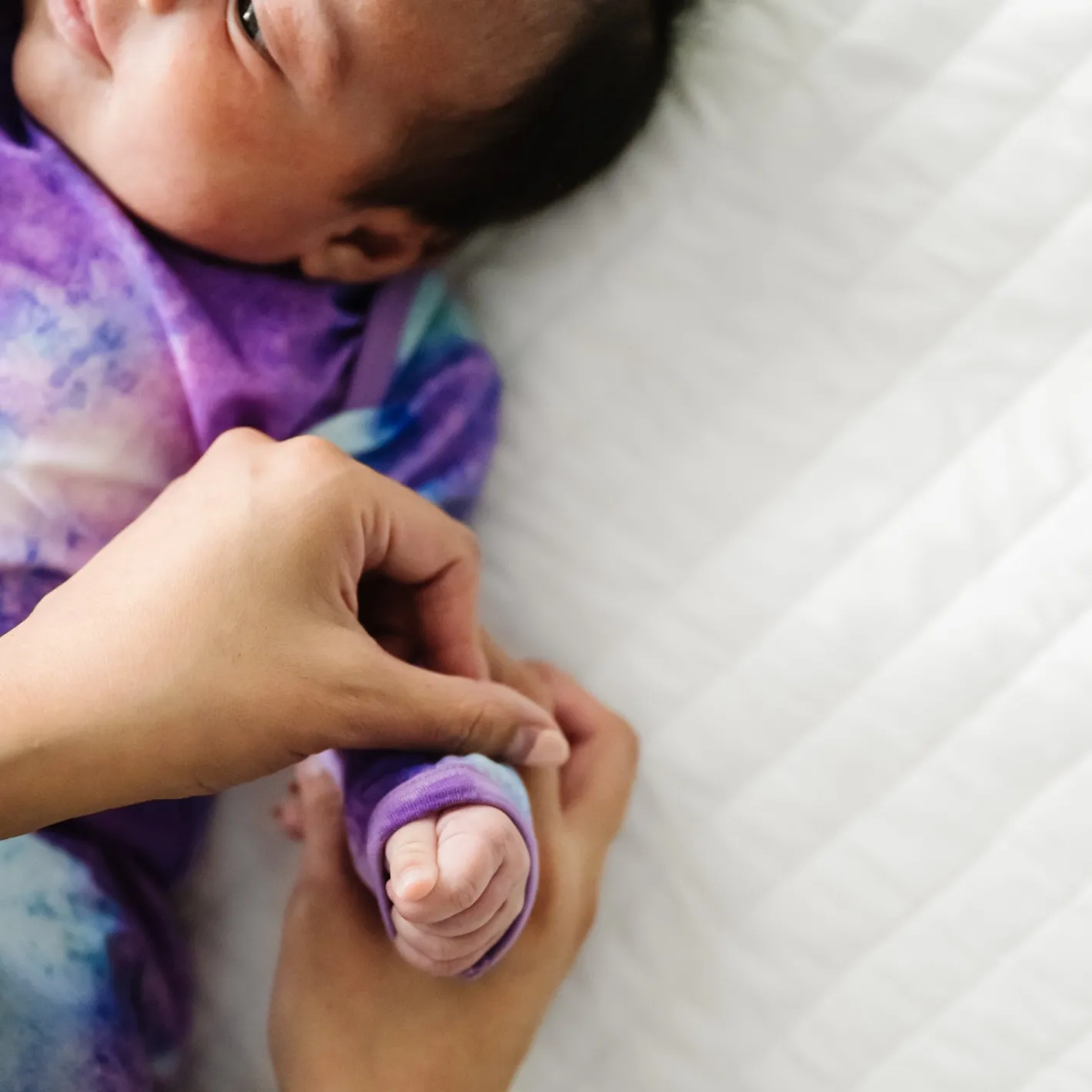 Layette|Infant Gowns<Little Sleepies Infant Gown Purple Watercolor