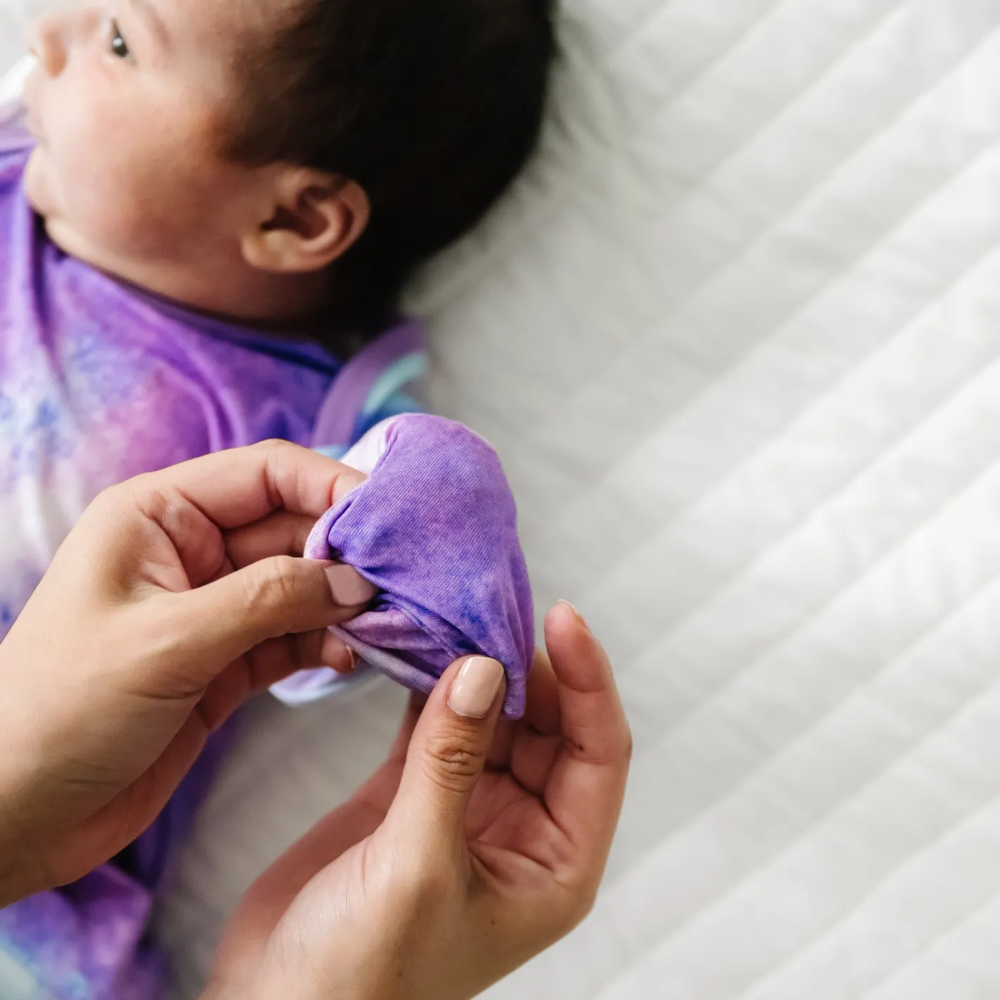 Layette|Infant Gowns<Little Sleepies Infant Gown Purple Watercolor