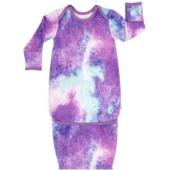 Layette|Infant Gowns<Little Sleepies Infant Gown Purple Watercolor