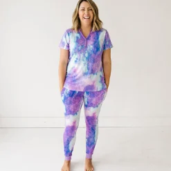 Mommy & Me|Mommy & Me<Little Sleepies Women's Pajama Pants Purple Watercolor
