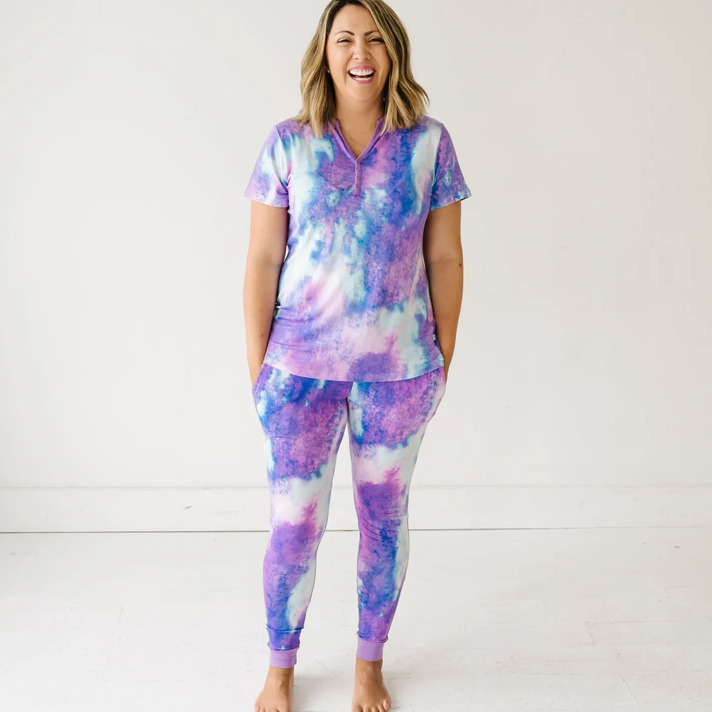 Mommy & Me|Mommy & Me<Little Sleepies Women's Pajama Pants Purple Watercolor