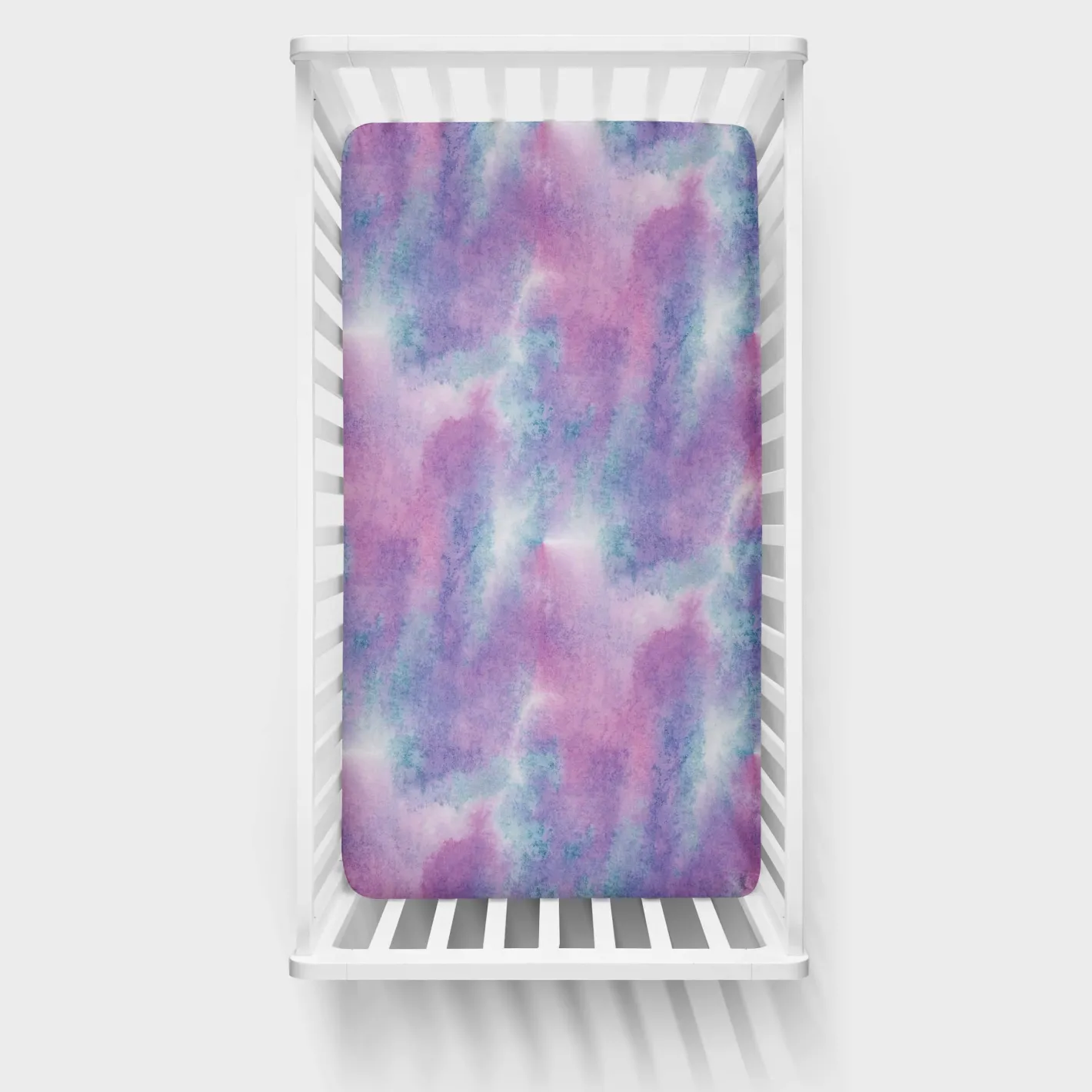 Sheets<Little Sleepies Fitted Crib Sheet Purple Watercolor