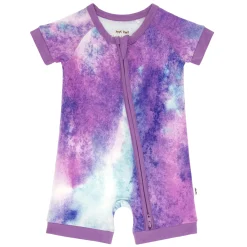 Zippies|Sibling Matching<Little Sleepies Shorty Zippy Purple Watercolor