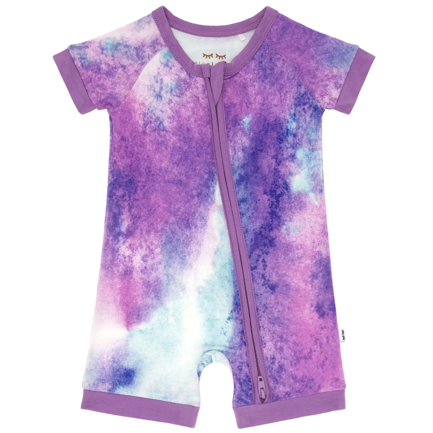 Zippies|Sibling Matching<Little Sleepies Shorty Zippy Purple Watercolor