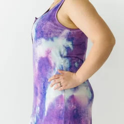 Mommy & Me|Mommy & Me<Little Sleepies Women's Sleeveless Nightgown Purple Watercolor