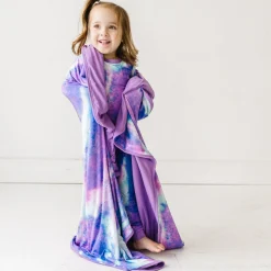 Cloud Blankets|Cloud Blankets<Little Sleepies Large Cloud Blanket® Purple Watercolor