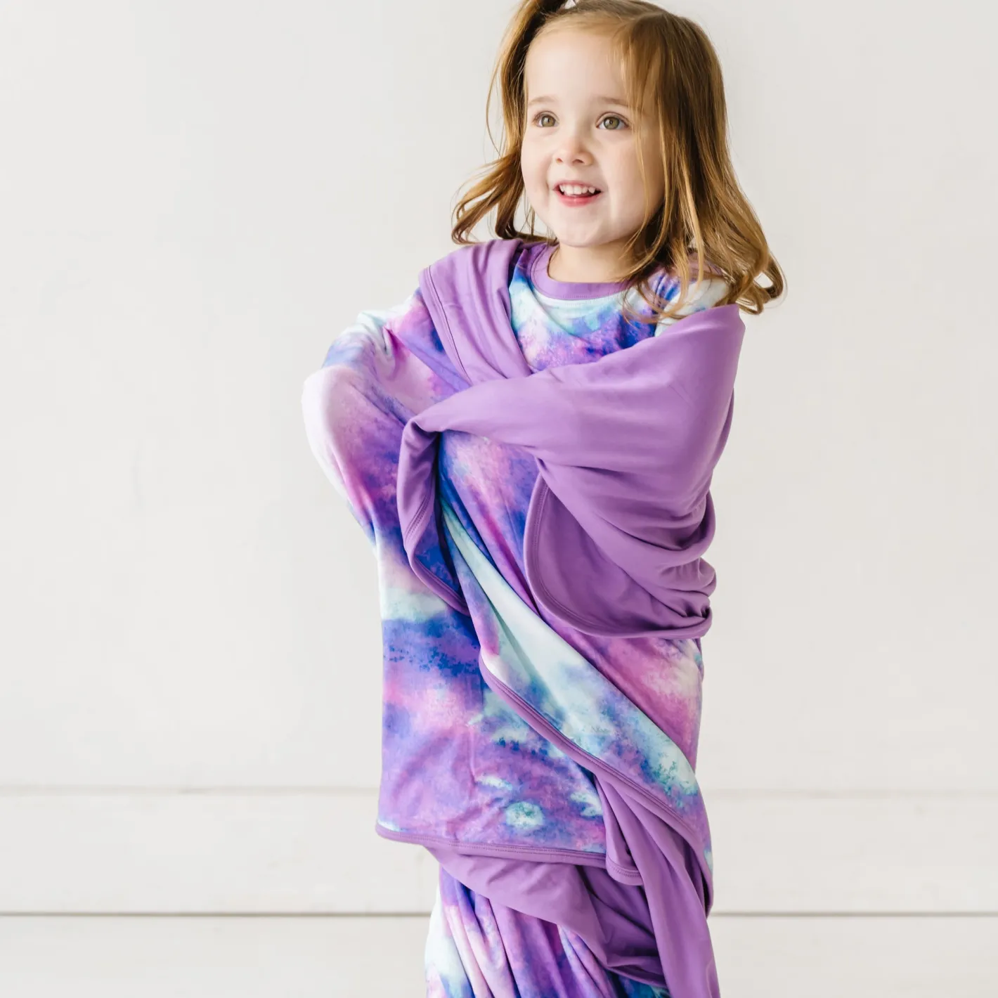 Cloud Blankets|Cloud Blankets<Little Sleepies Large Cloud Blanket® Purple Watercolor