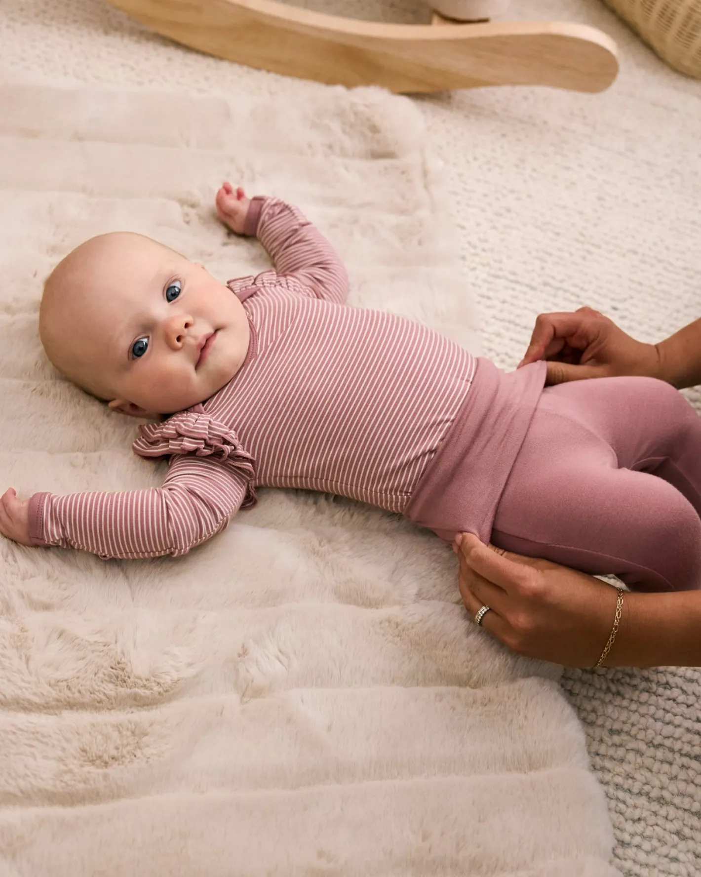 The Newborn Shop|The Newborn Shop<Little Sleepies Fold-Over Legging Rosewood