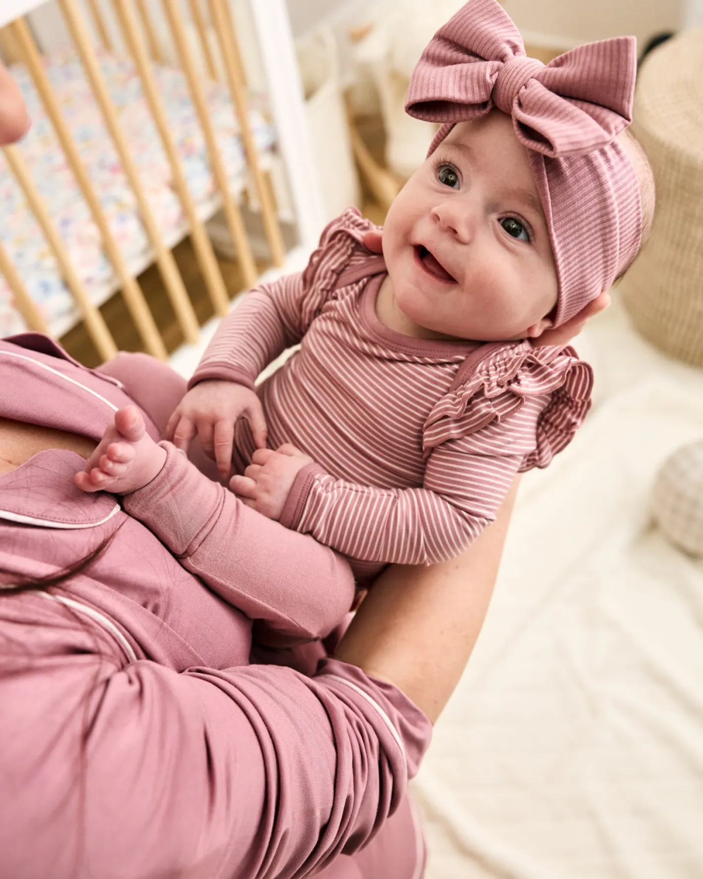 The Newborn Shop|The Newborn Shop<Little Sleepies Ribbed Luxe Bow Headband Rosewood