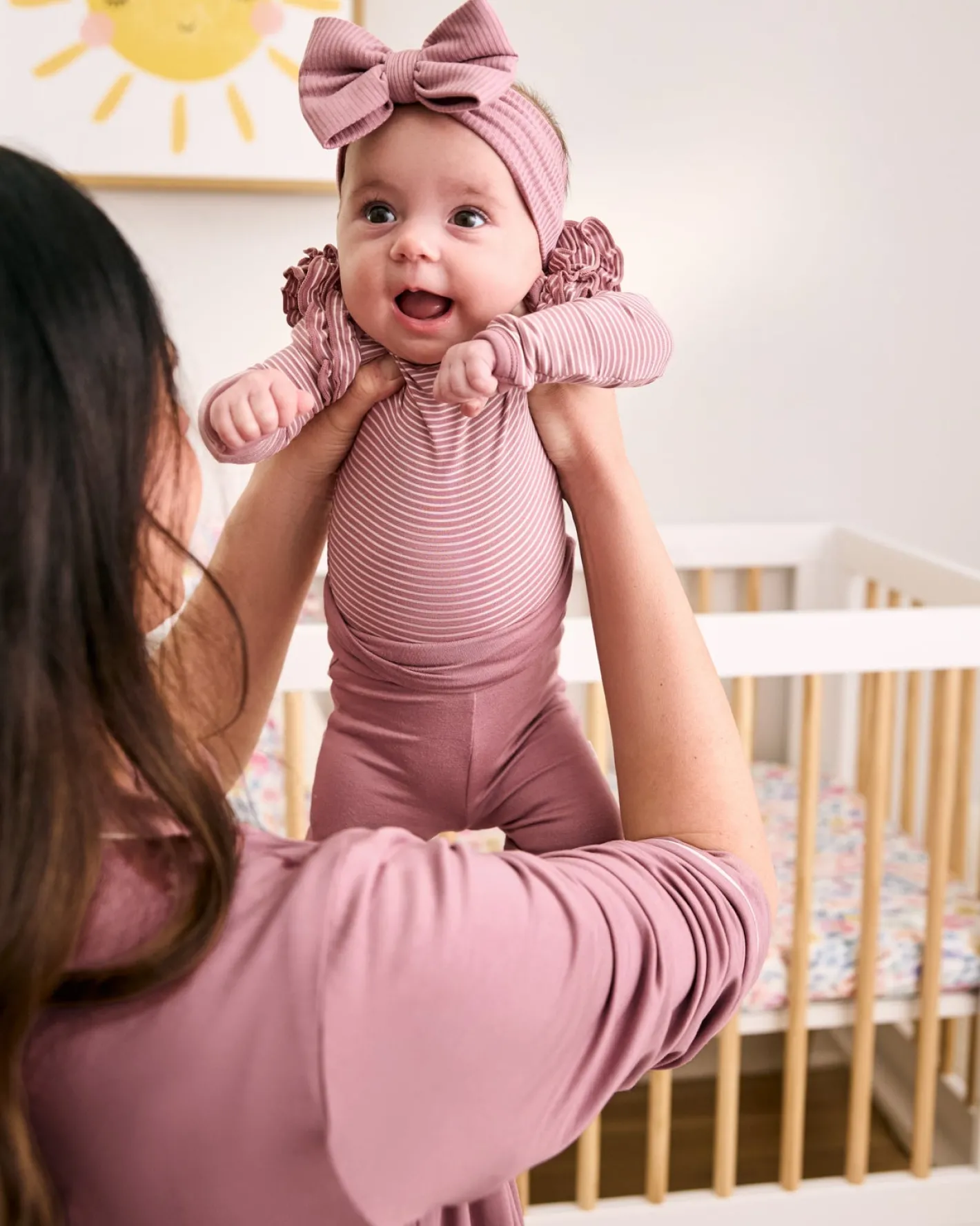 The Newborn Shop|The Newborn Shop<Little Sleepies Ribbed Luxe Bow Headband Rosewood