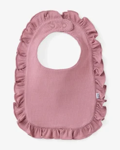 The Newborn Shop|The Newborn Shop<Little Sleepies Ribbed Ruffle Bib Rosewood