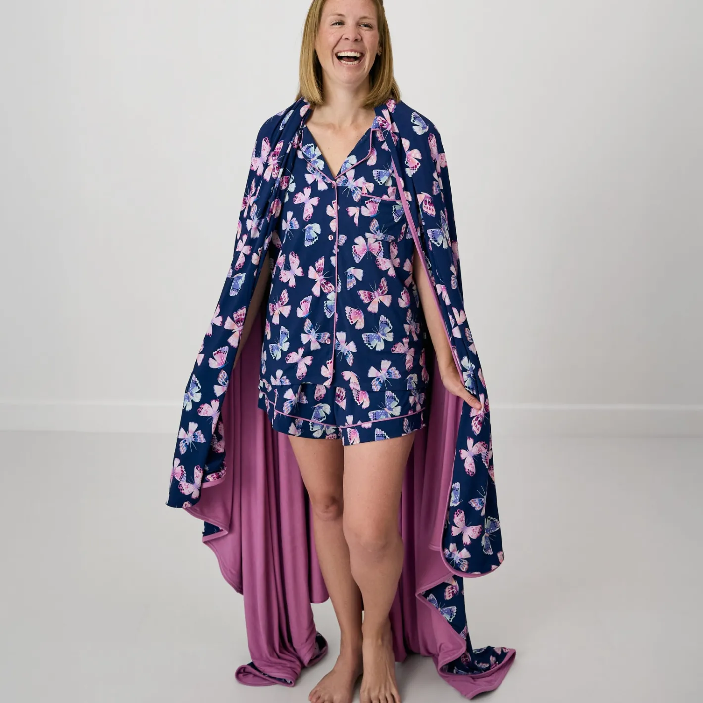 Cloud Blankets|Cloud Blankets<Little Sleepies Oversized Cloud Blanket® Royal Butterflies