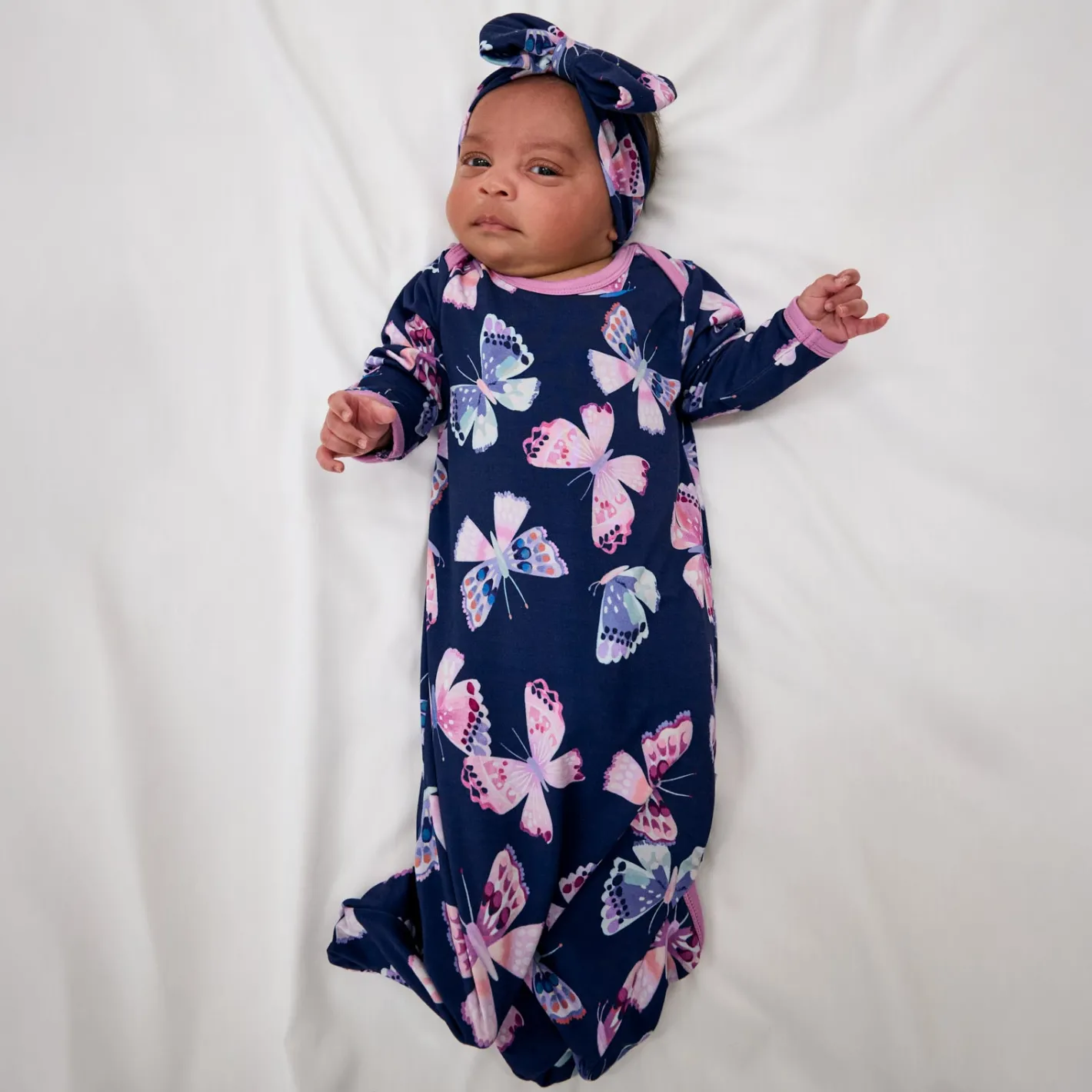 Layette|Infant Gowns<Little Sleepies Infant Gown Royal Butterflies