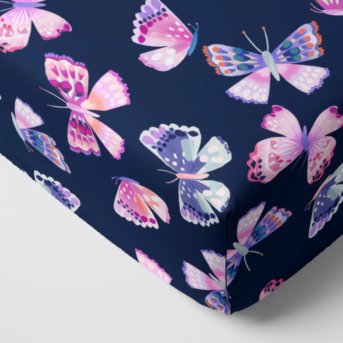 Sheets<Little Sleepies Fitted Crib Sheet Royal Butterflies
