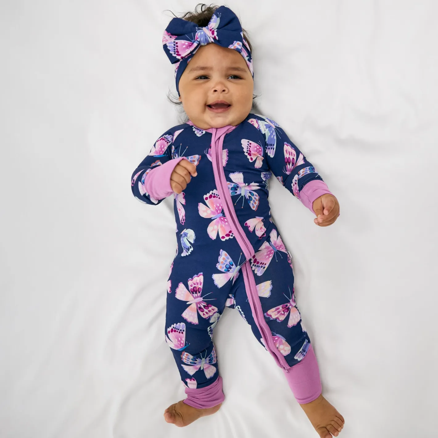 Zippies|Mommy & Me<Little Sleepies Zippy Royal Butterflies
