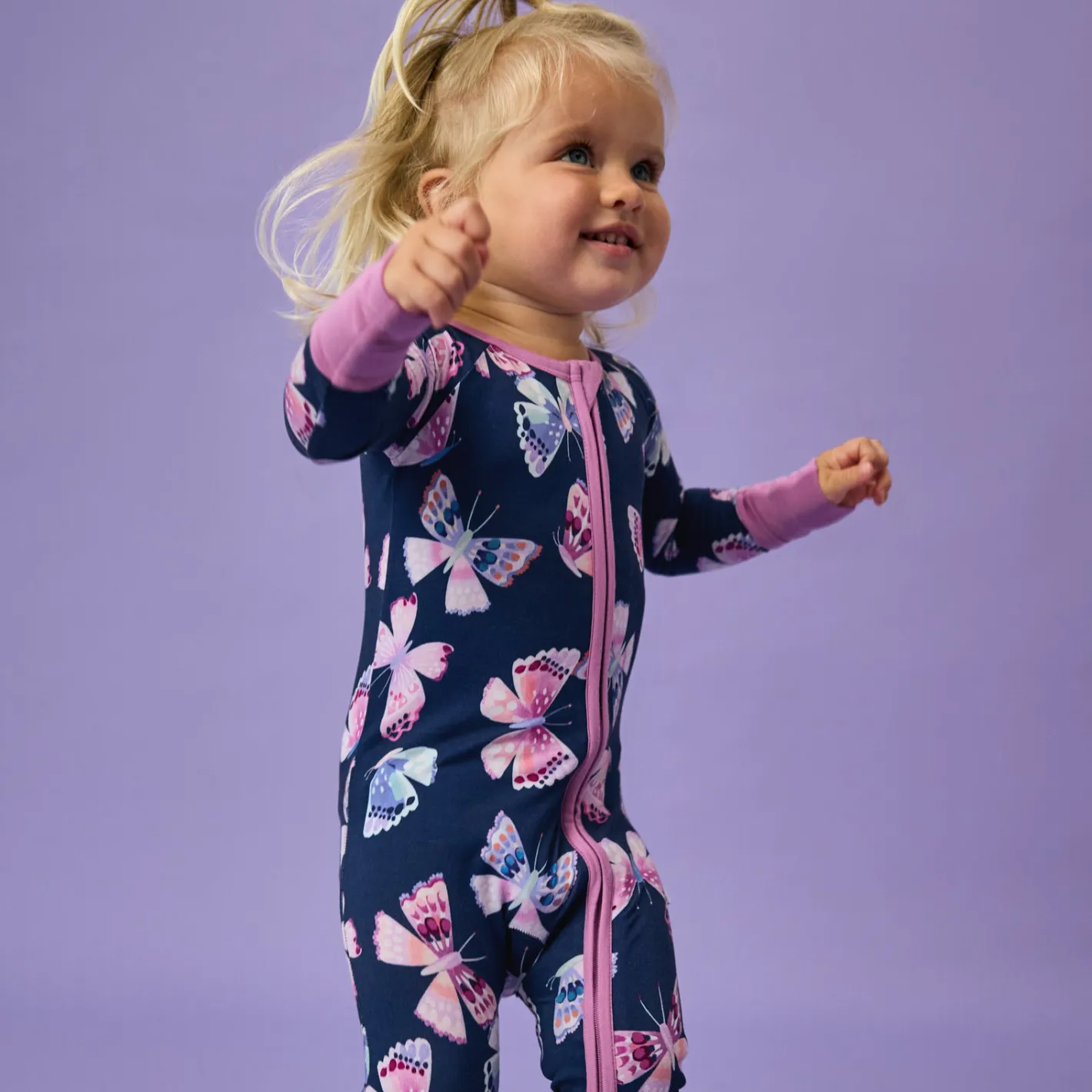 Zippies|Mommy & Me<Little Sleepies Zippy Royal Butterflies