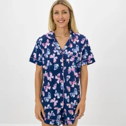 Mommy & Me|Mommy & Me<Little Sleepies Women's Pajama Set Royal Butterflies