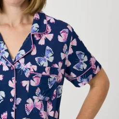 Mommy & Me|Mommy & Me<Little Sleepies Women's Pajama Set Royal Butterflies