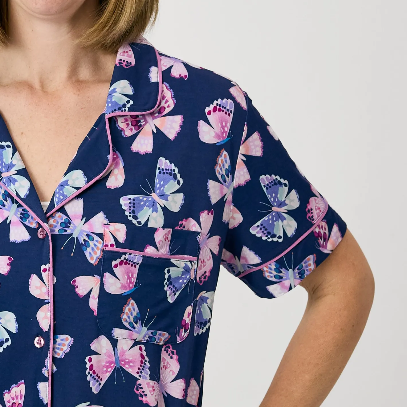 Mommy & Me|Mommy & Me<Little Sleepies Women's Pajama Set Royal Butterflies