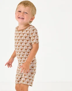 Two-Piece Pj Sets|Two-Piece Pj Sets<Little Sleepies Two-Piece Pajama Set Rust Rainbows