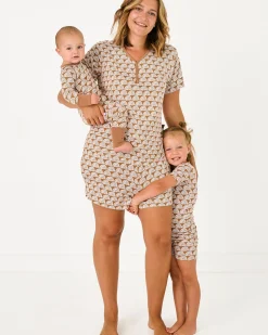 Mommy & Me|Mommy & Me<Little Sleepies Women's Pajama Shorts Rust Rainbows
