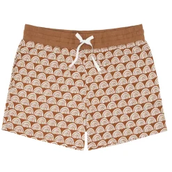 Mommy & Me|Mommy & Me<Little Sleepies Women's Pajama Shorts Rust Rainbows