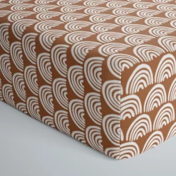 Sheets<Little Sleepies Fitted Crib Sheet Rust Rainbows