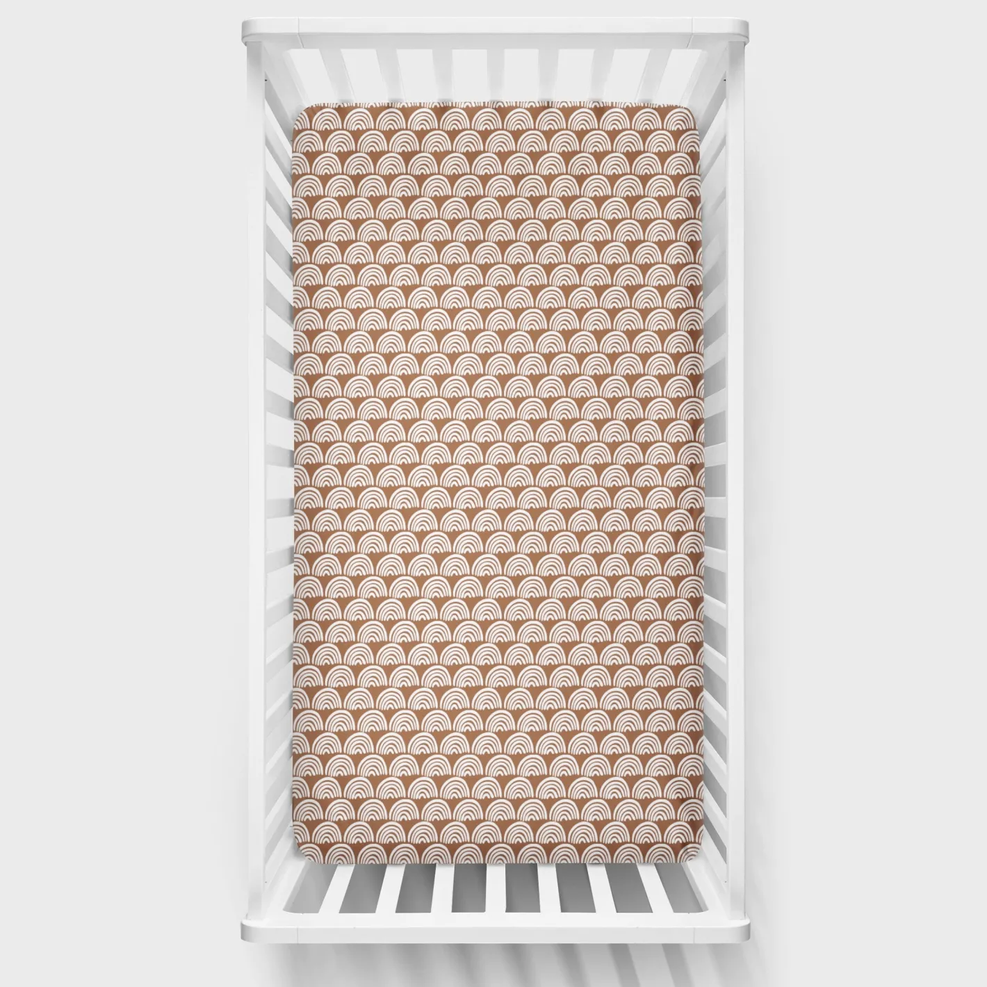Sheets<Little Sleepies Fitted Crib Sheet Rust Rainbows