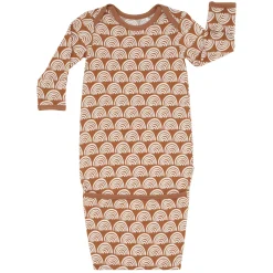 Layette|Infant Gowns<Little Sleepies Infant Gown Rust Rainbows
