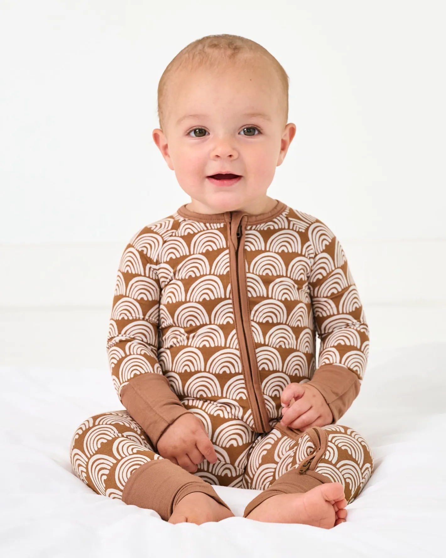 Zippies|Mommy & Me<Little Sleepies Zippy Rust Rainbows