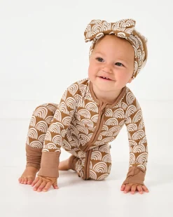 Zippies|Mommy & Me<Little Sleepies Zippy Rust Rainbows