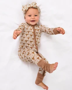 Zippies|Mommy & Me<Little Sleepies Zippy Rust Rainbows