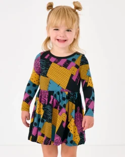 Bamboo Baby Clothes|Bodysuits<Little Sleepies Twirl Dress with Bodysuit Sally's Patchwork