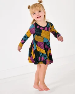 Bamboo Baby Clothes|Bodysuits<Little Sleepies Twirl Dress with Bodysuit Sally's Patchwork