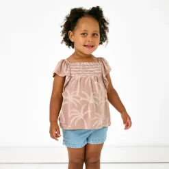 Tops & Tees|Tops & Tees<Little Sleepies Smocked Flutter Top Sandy Palms