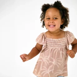 Tops & Tees|Tops & Tees<Little Sleepies Smocked Flutter Top Sandy Palms