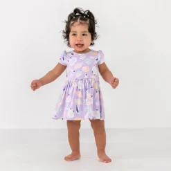 Bamboo Baby Clothes|Bodysuits<Little Sleepies Skater Dress with Bodysuit Sandy Treasures