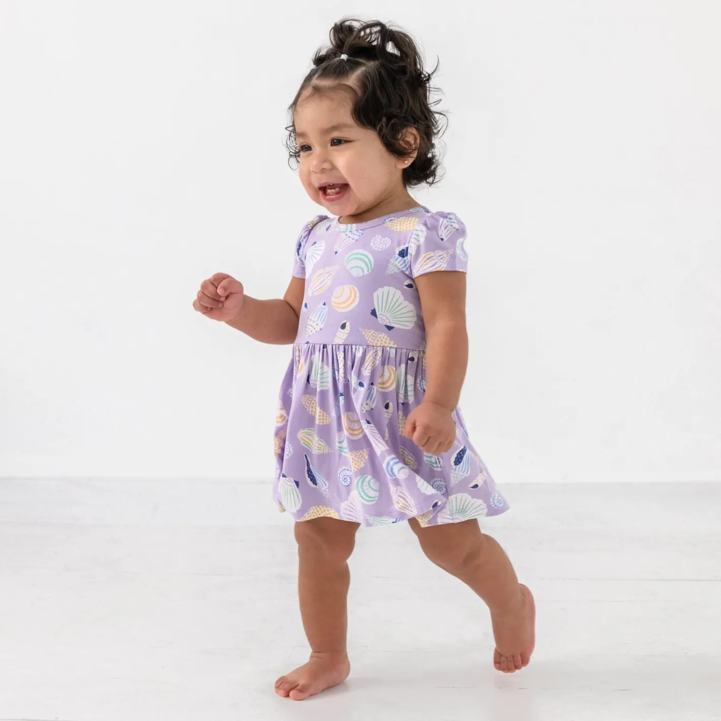 Bamboo Baby Clothes|Bodysuits<Little Sleepies Skater Dress with Bodysuit Sandy Treasures