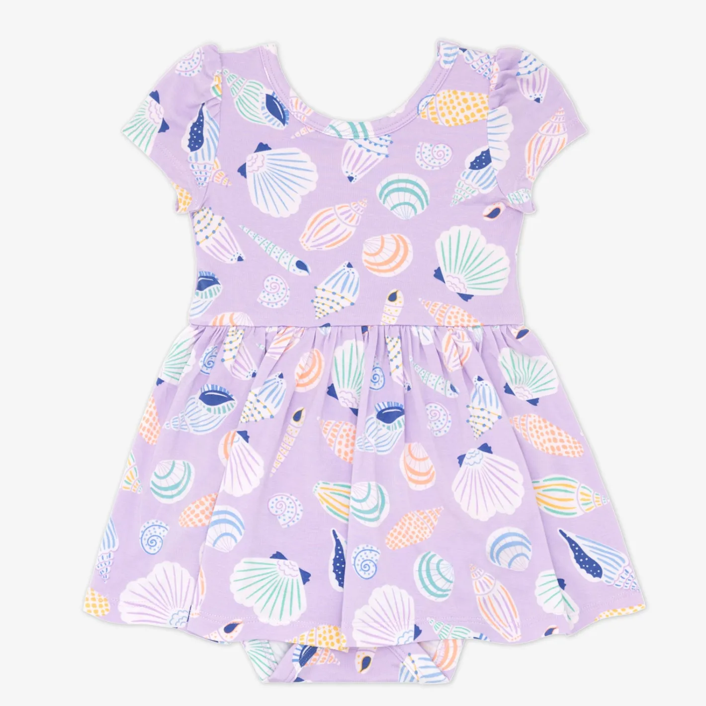 Bamboo Baby Clothes|Bodysuits<Little Sleepies Skater Dress with Bodysuit Sandy Treasures