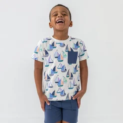 Tops & Tees|Tops & Tees<Little Sleepies Relaxed Pocket Tee Seas The Day