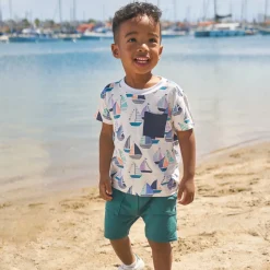 Tops & Tees|Tops & Tees<Little Sleepies Relaxed Pocket Tee Seas The Day