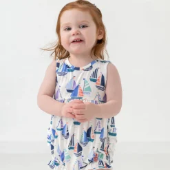 Bamboo Baby Clothes|Rompers<Little Sleepies Bubble Romper Seas The Day