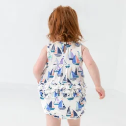 Bamboo Baby Clothes|Rompers<Little Sleepies Bubble Romper Seas The Day