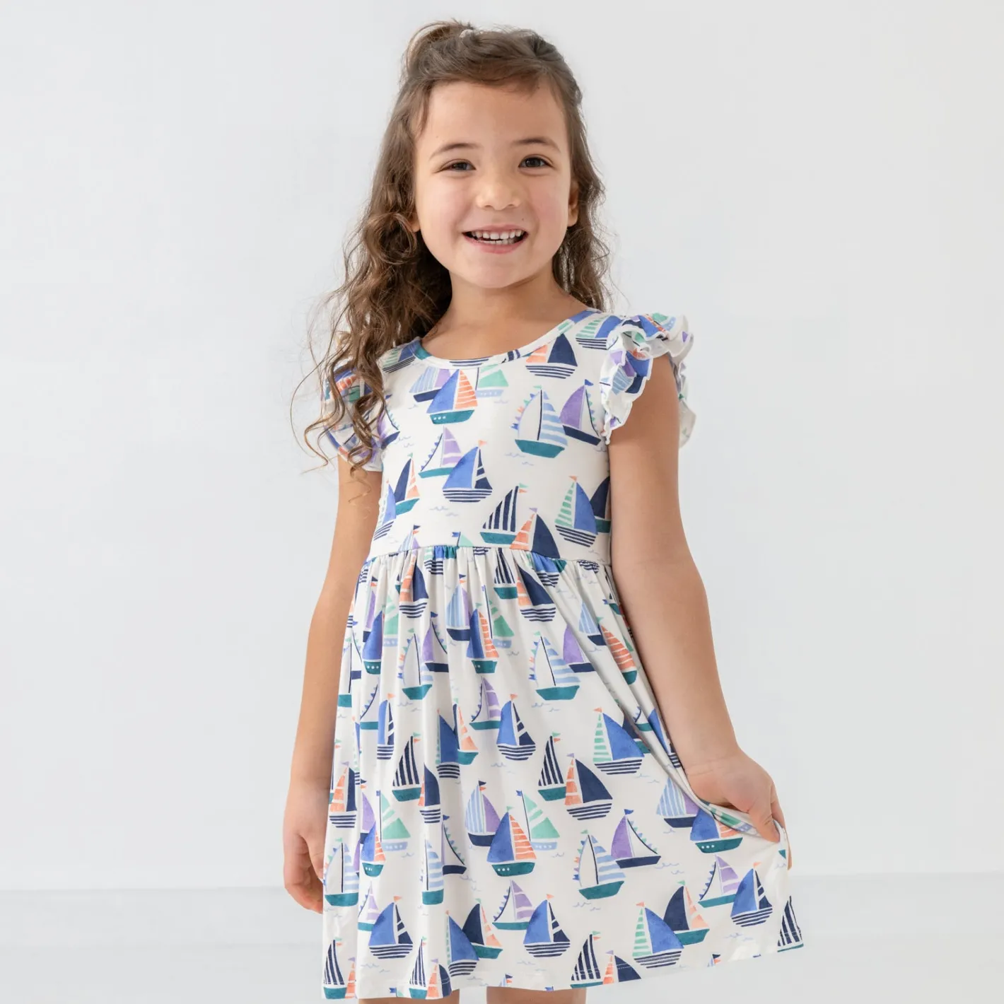 Dresses|Dresses<Little Sleepies Flutter Skater Dress Seas The Day